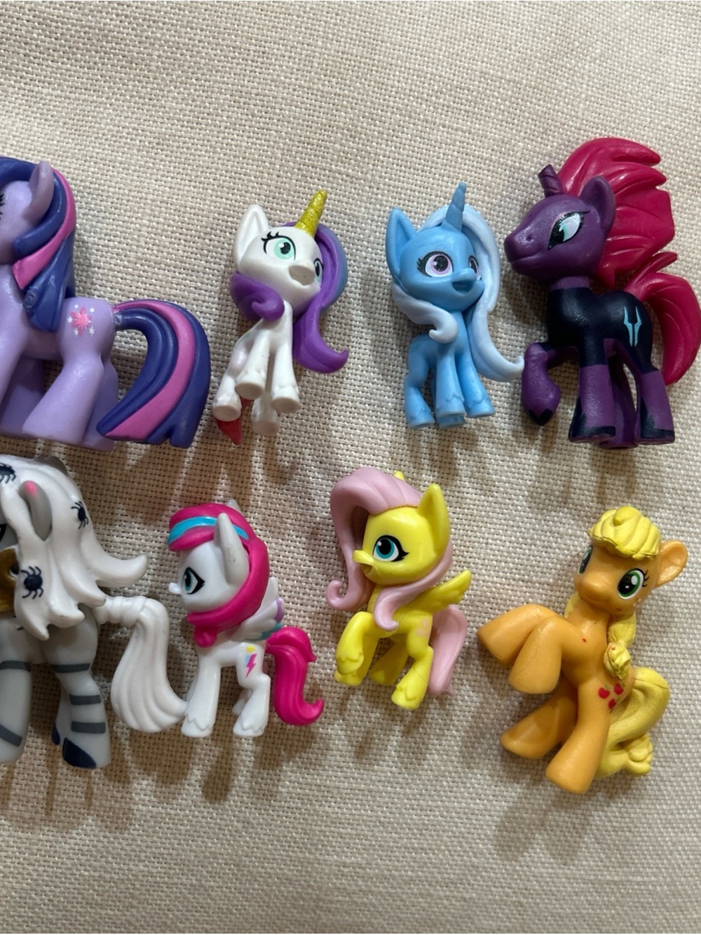My Little Pony Mini Figures - Yellow, Pink, Purple, Blue, White, Orange 1.5”-2.5